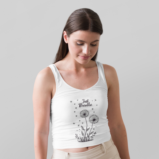 Just Breathe Women Crop Tank Top