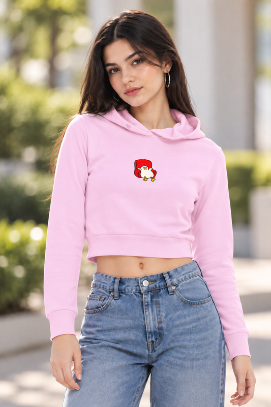 Lazy Duck Crop Hoodie