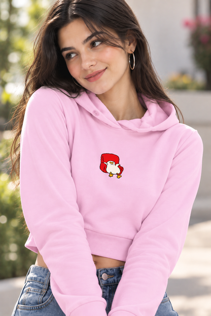 Lazy Duck Crop Hoodie