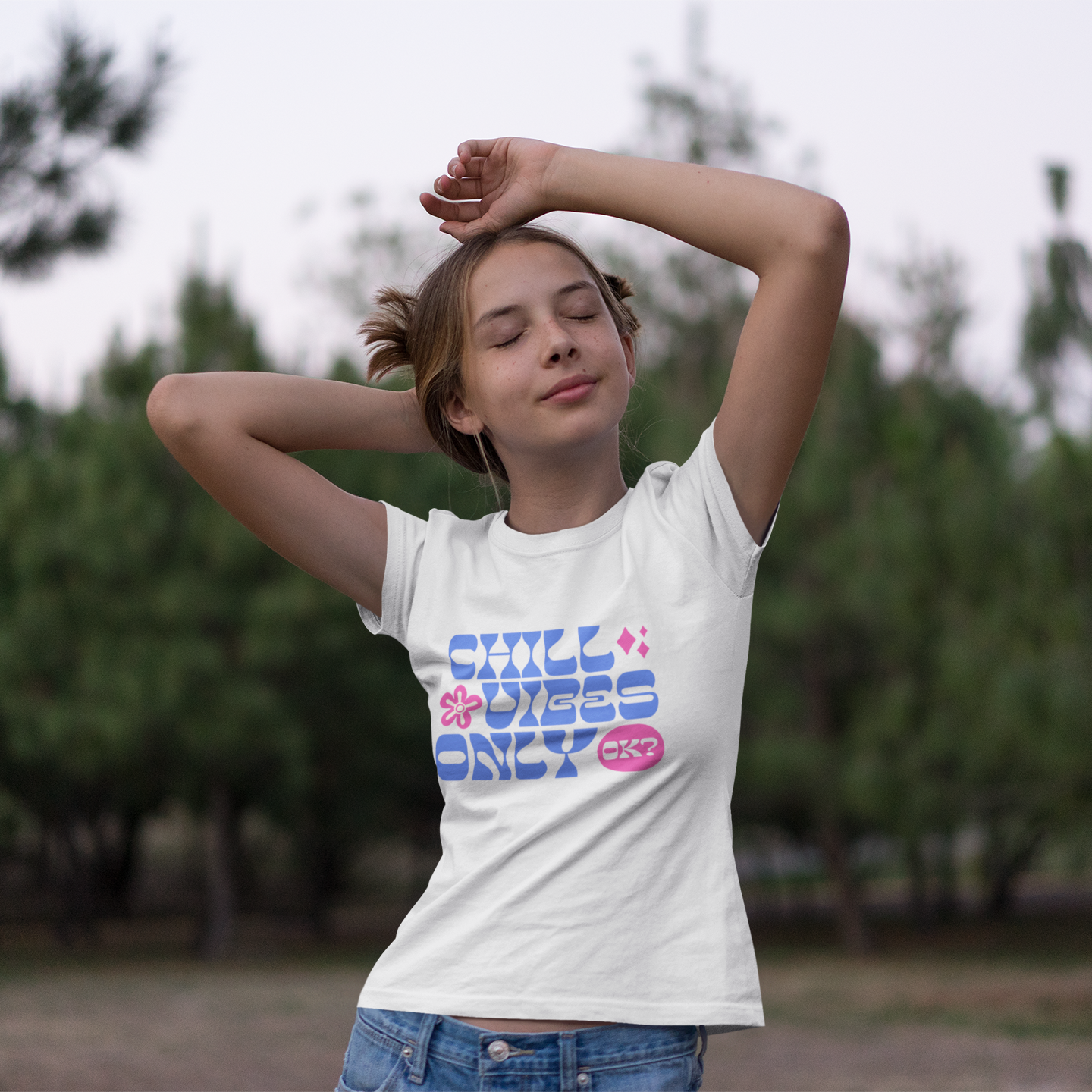 Chill Vibes Only OK Girl's T-shirt