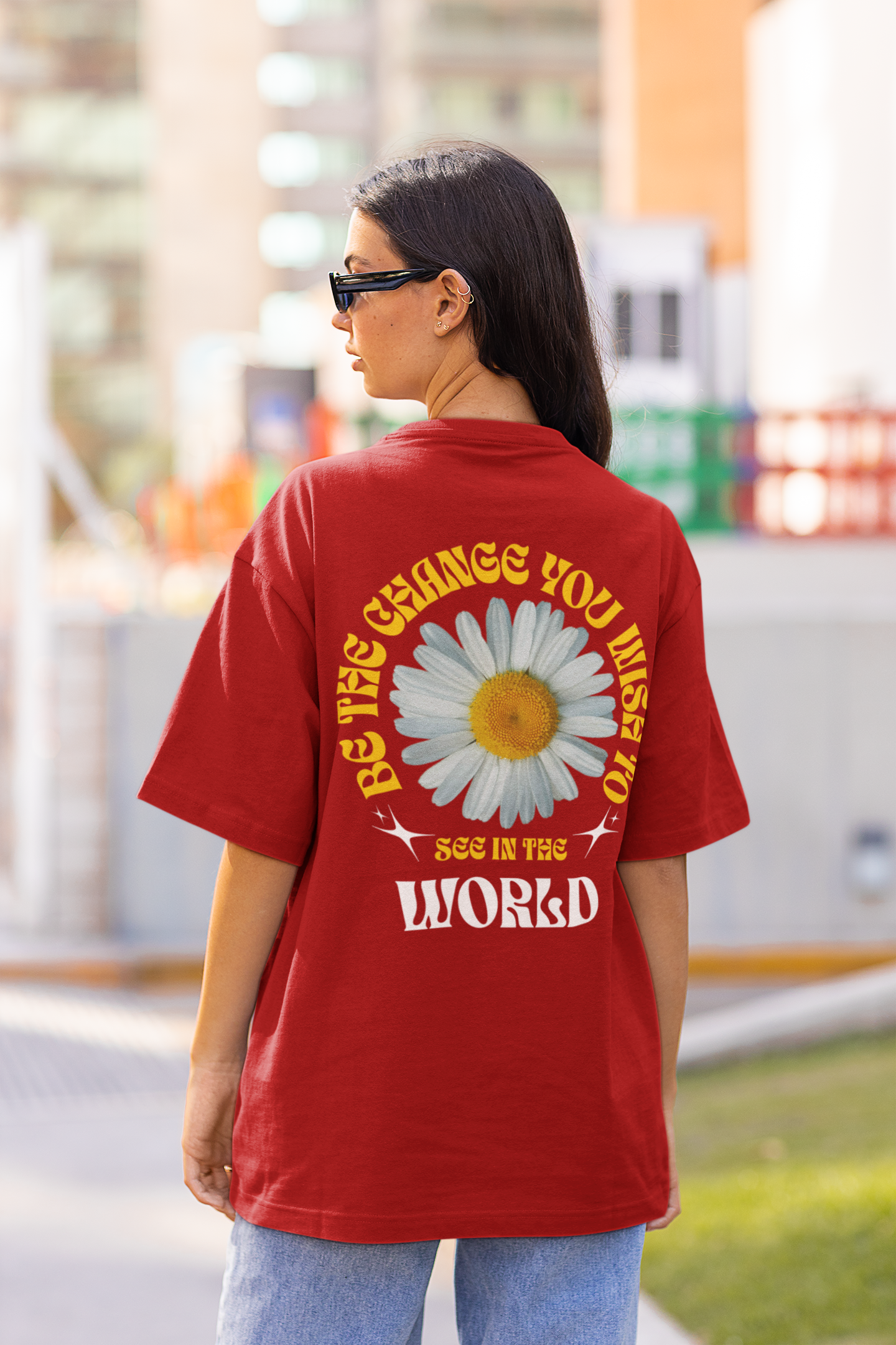 Be the Change Daisy Oversized T-shirt
