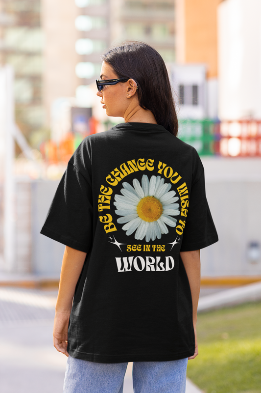Be the Change Daisy Oversized T-shirt