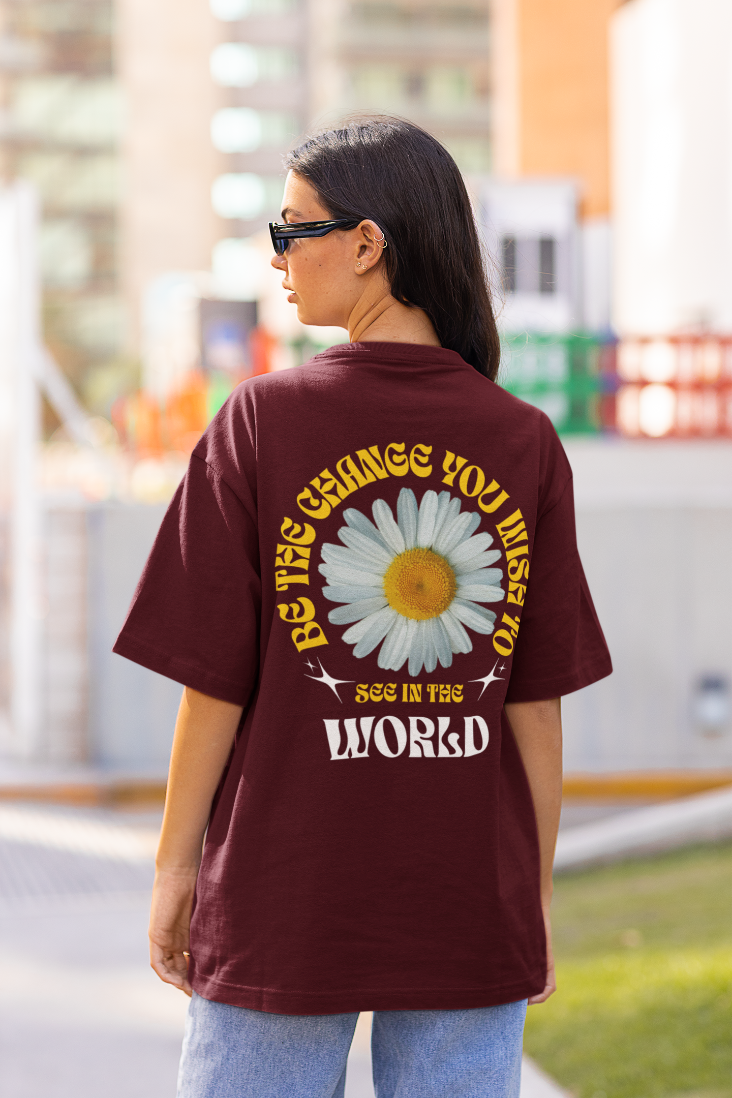 Be the Change Daisy Oversized T-shirt