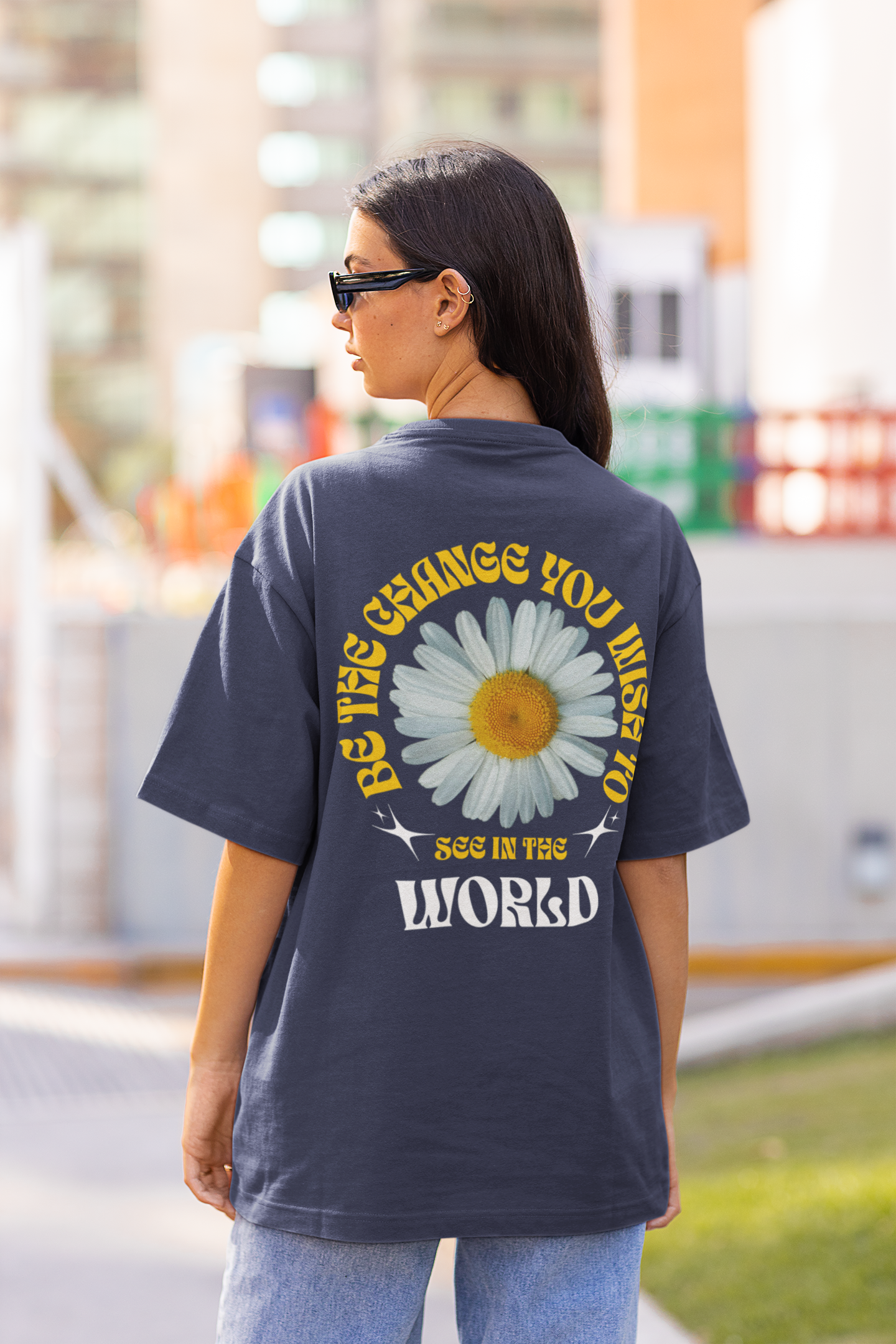 Be the Change Daisy Oversized T-shirt