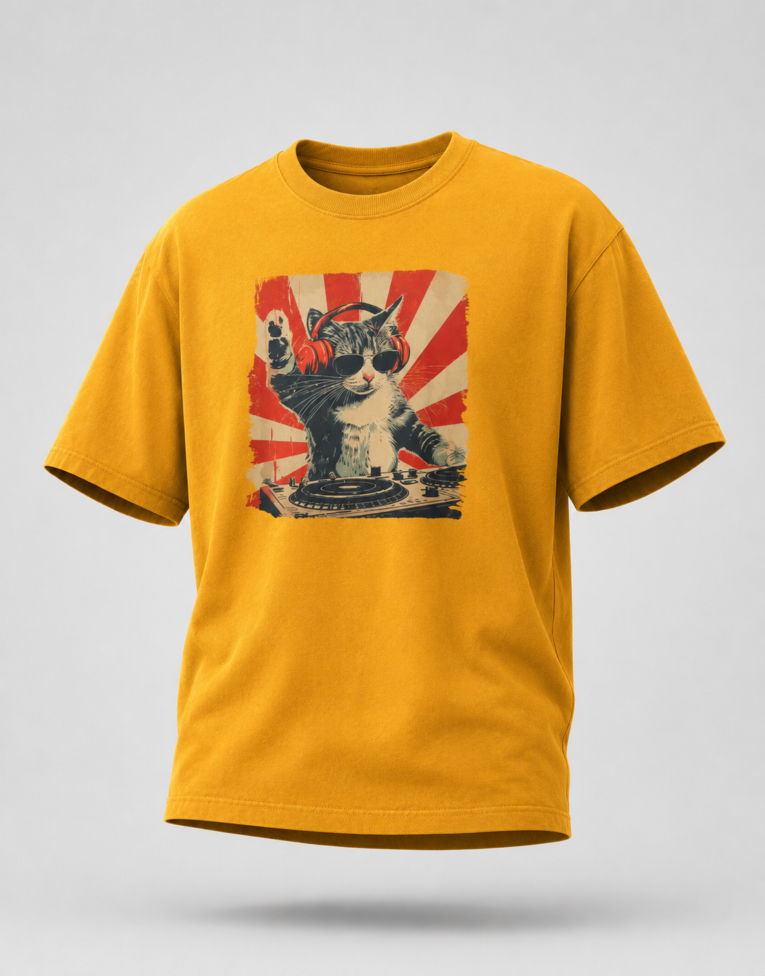 DJ Cat Oversized T-Shirt