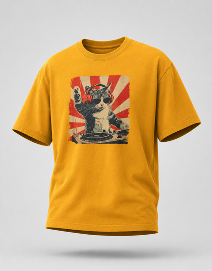 DJ Cat Oversized T-Shirt
