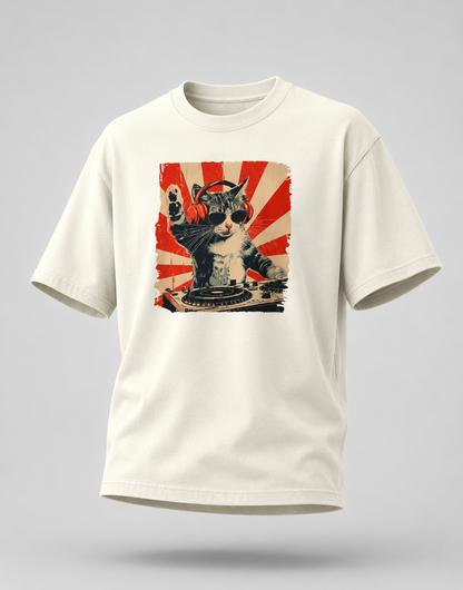DJ Cat Oversized T-Shirt