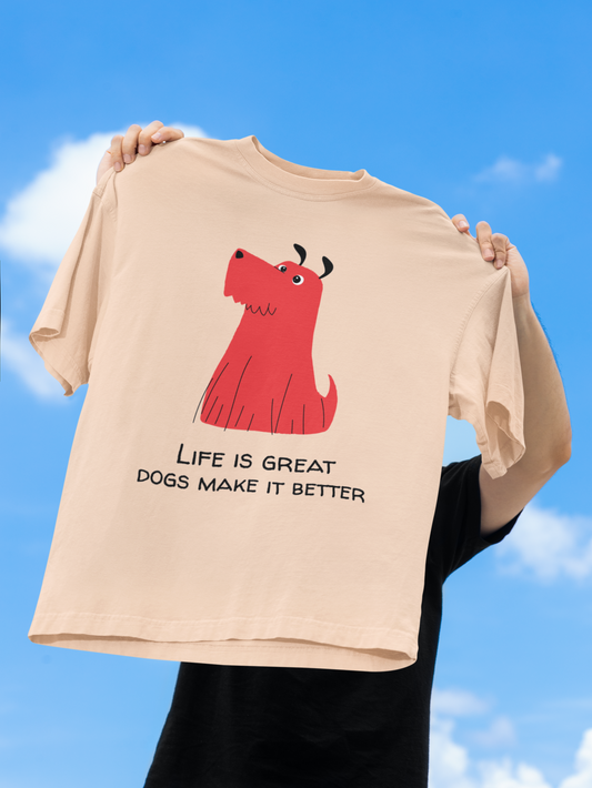 Dogs make Life Better Women T-shirt