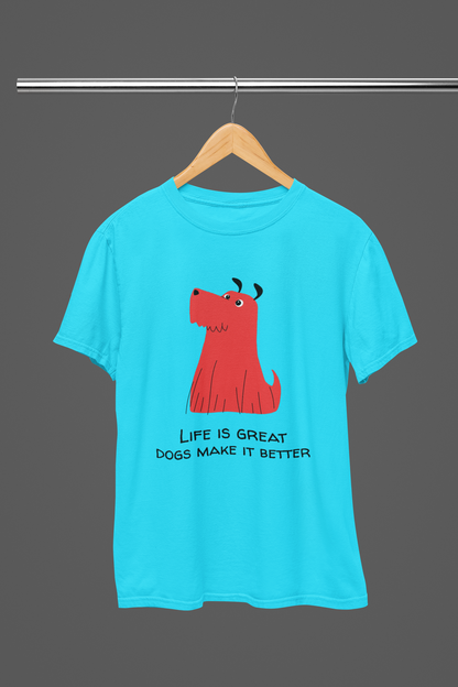 Dogs make Life Better Women T-shirt