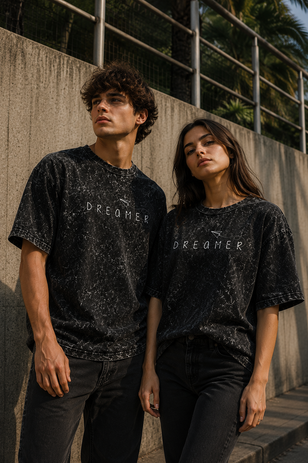 Dreamer Unisex Acid Washed Oversized Tee