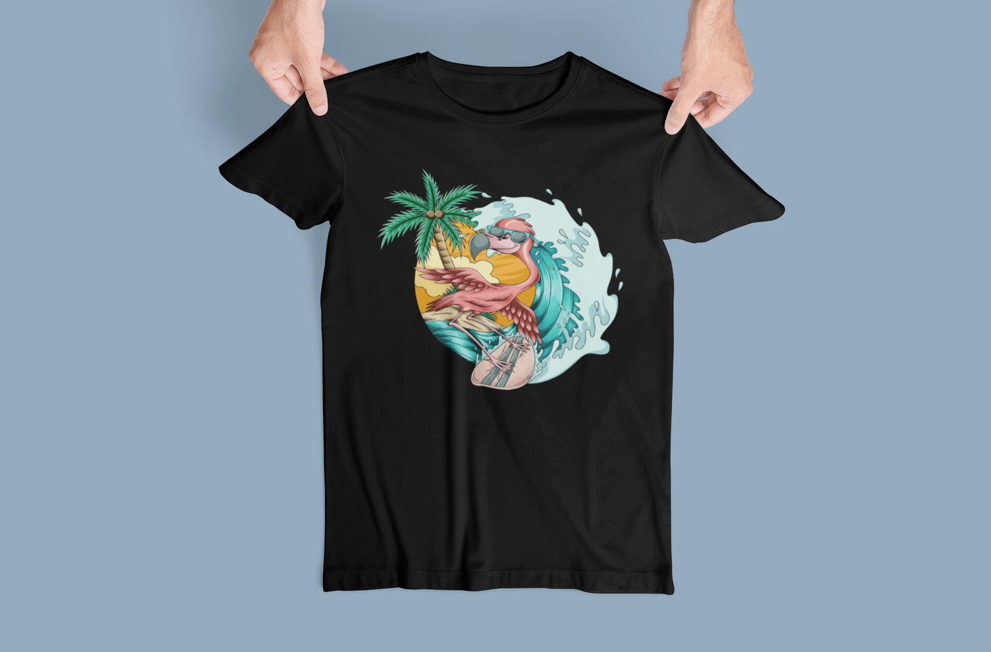 Flamingo Surf Girl's T-shirt