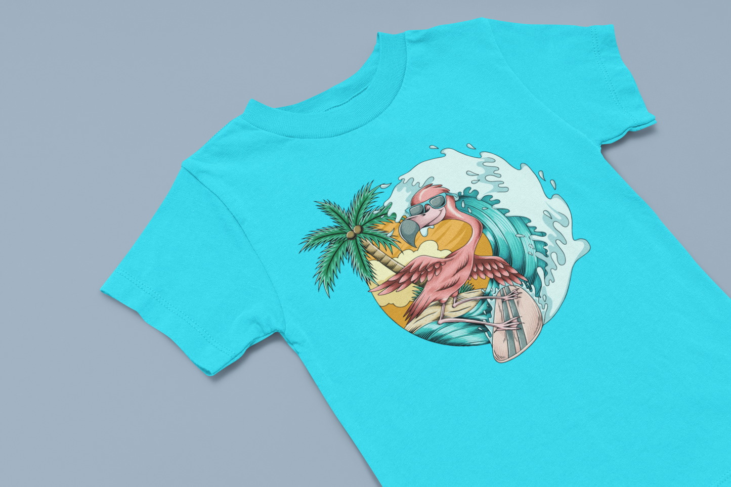 Flamingo Surf Girl's T-shirt