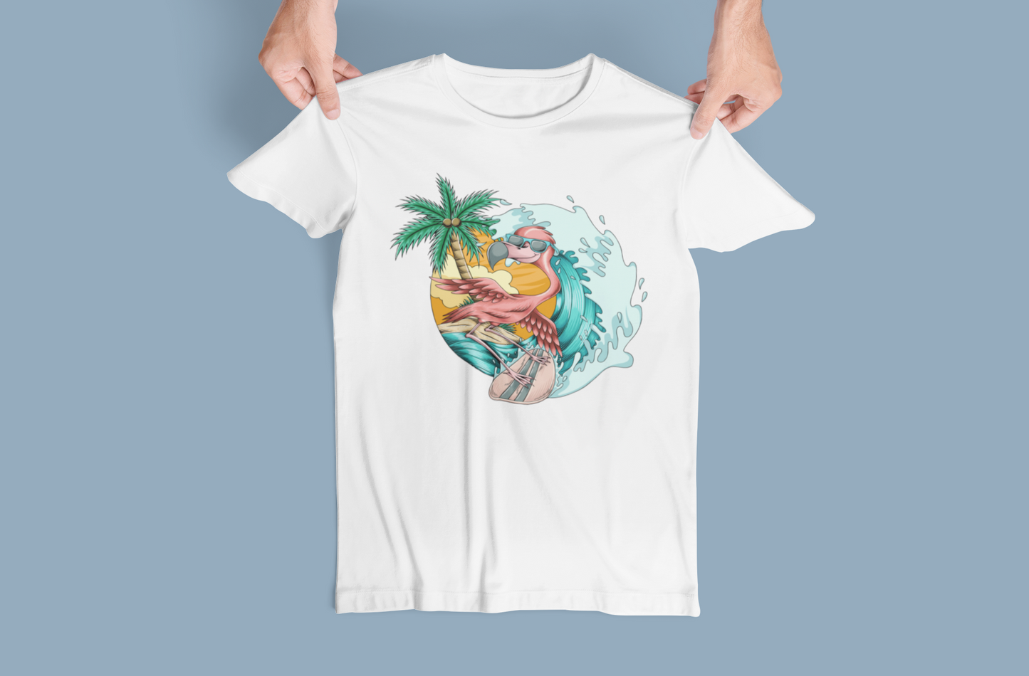 Flamingo Surf Girl's T-shirt