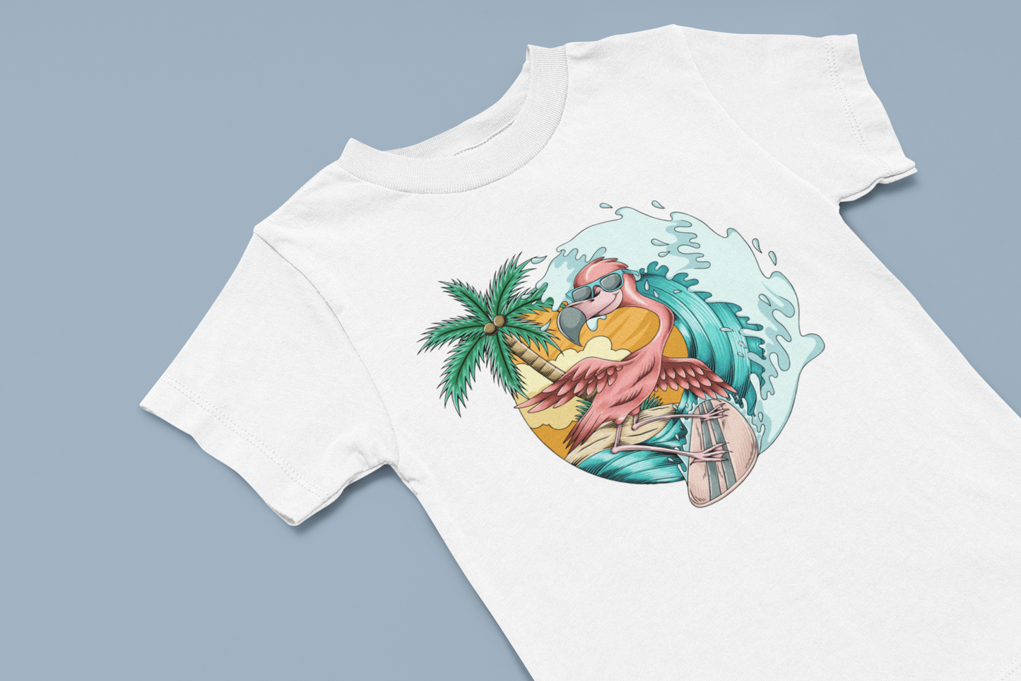 Flamingo Surf Girl's T-shirt