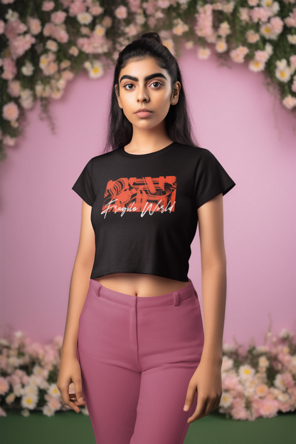 Fragile World Crop T-shirt