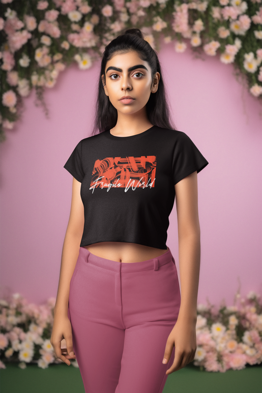 Fragile World Crop T-shirt