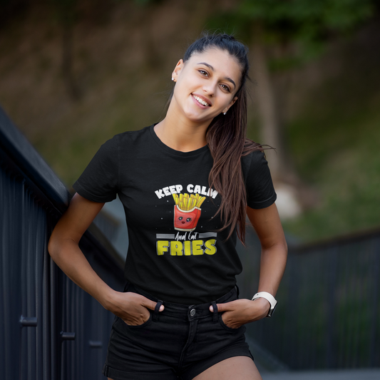 Keep Calm and Eat Fries Women T-shirt