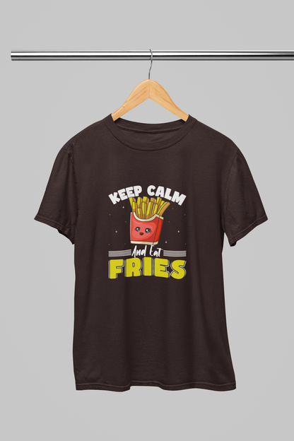 Keep Calm and Eat Fries Women T-shirt
