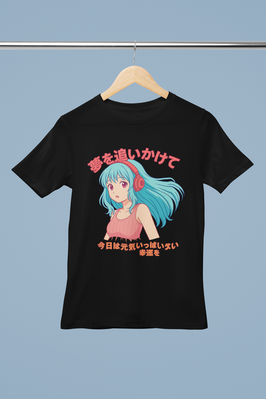 Chase your Dreams Anime Girl's T-shirt