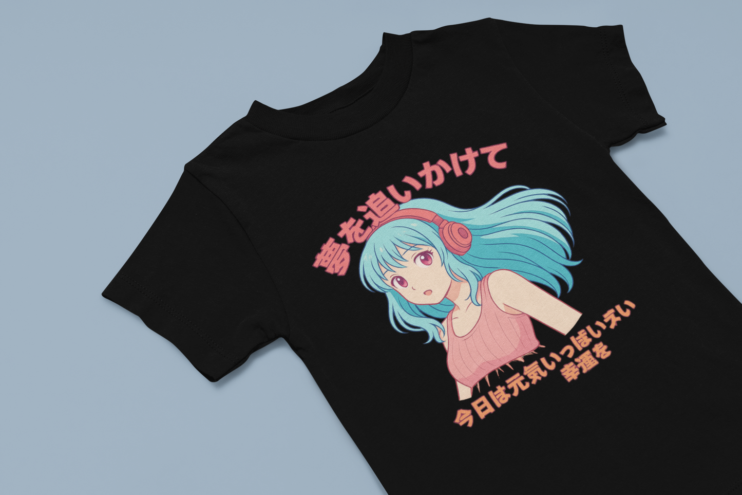 Chase your Dreams Anime Girl's T-shirt