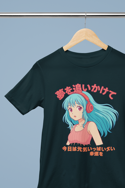 Chase your Dreams Anime Girl's T-shirt