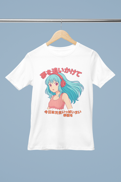 Chase your Dreams Anime Girl's T-shirt