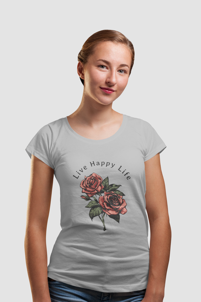 Live Happy Life Women T-shirt