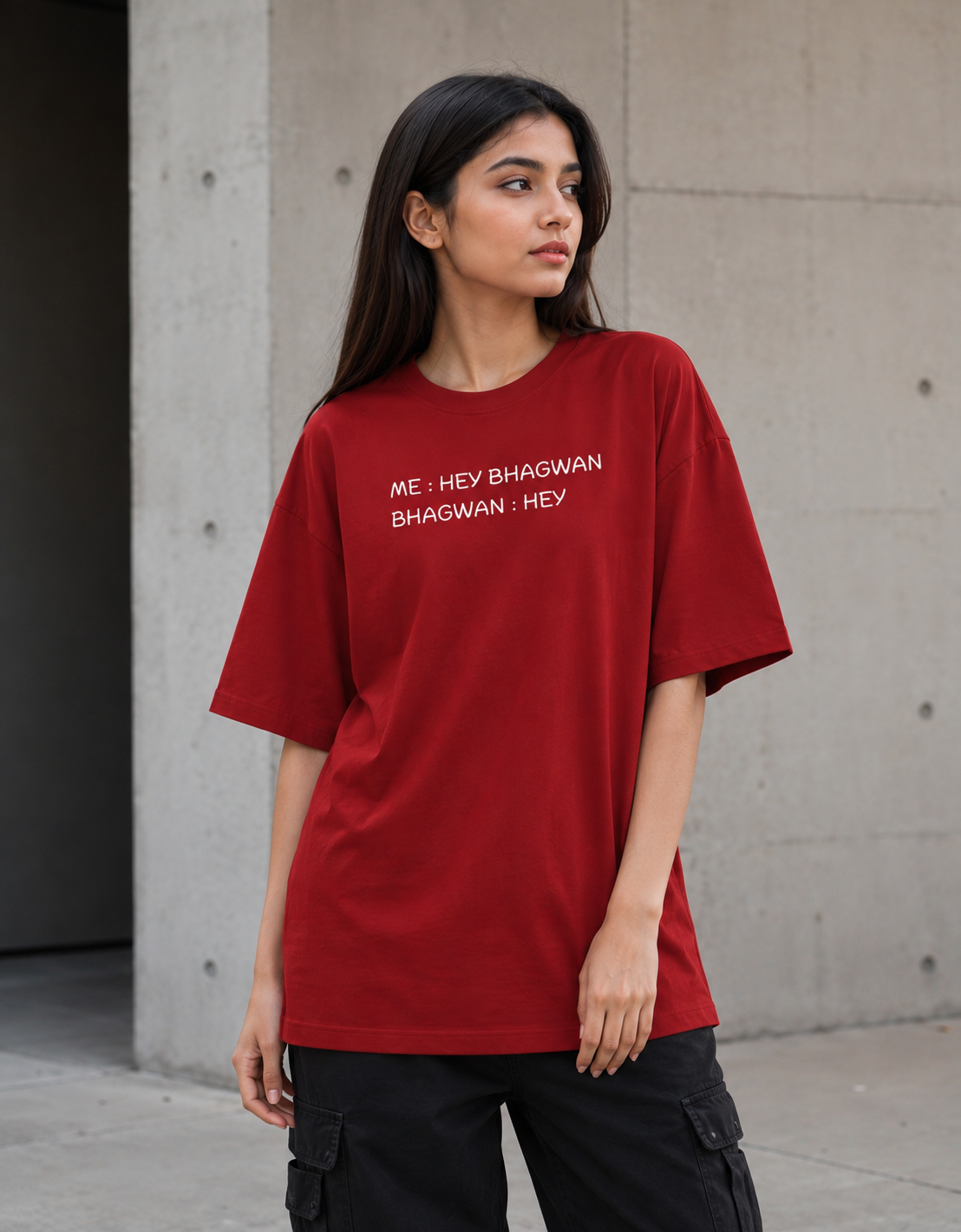 Hey Bhagwan Oversized T-Shirt