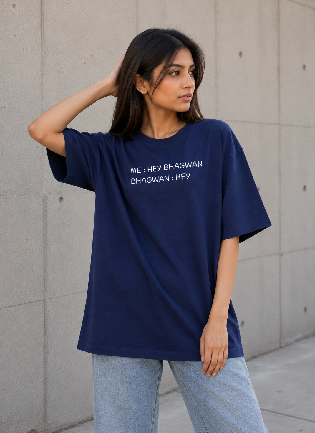 Hey Bhagwan Oversized T-Shirt