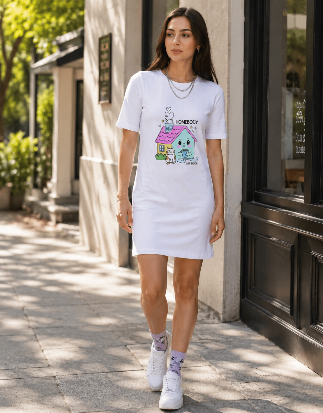 Cute Homebody T-Shirt Dress