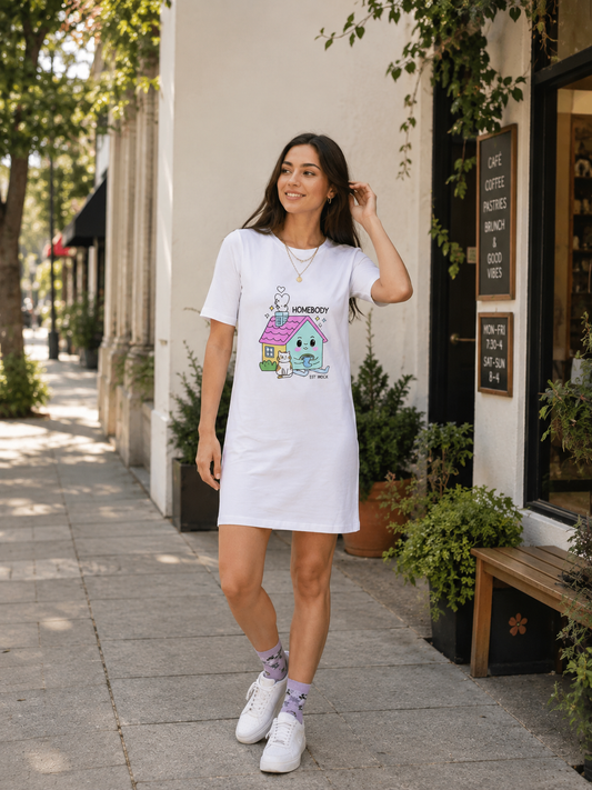 Cute Homebody T-Shirt Dress