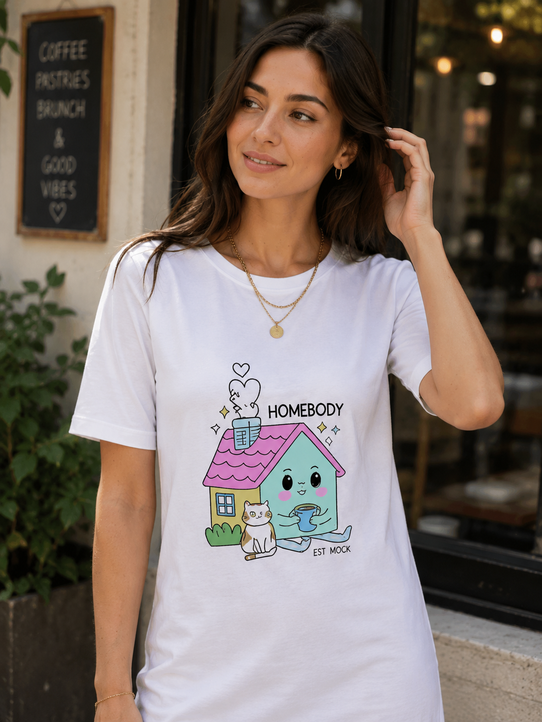 Cute Homebody T-Shirt Dress