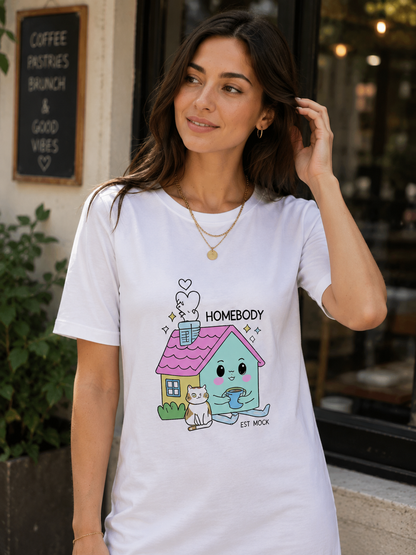 Cute Homebody T-Shirt Dress