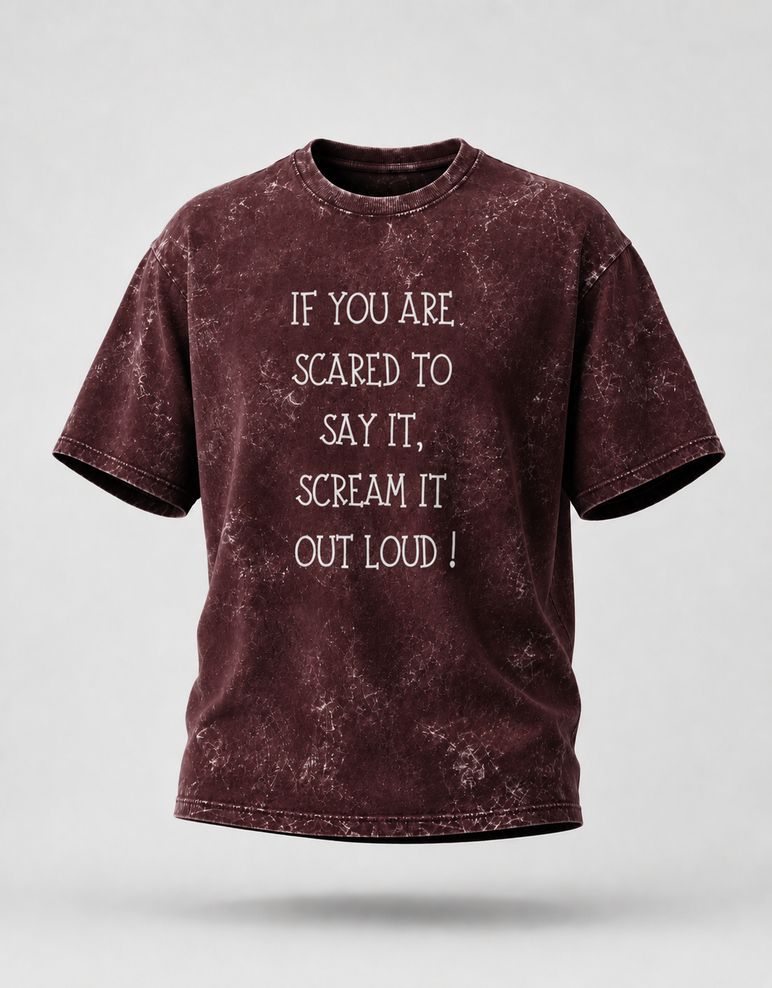 Scream It Out Loud Unisex Acid Washed Oversized T-shirt