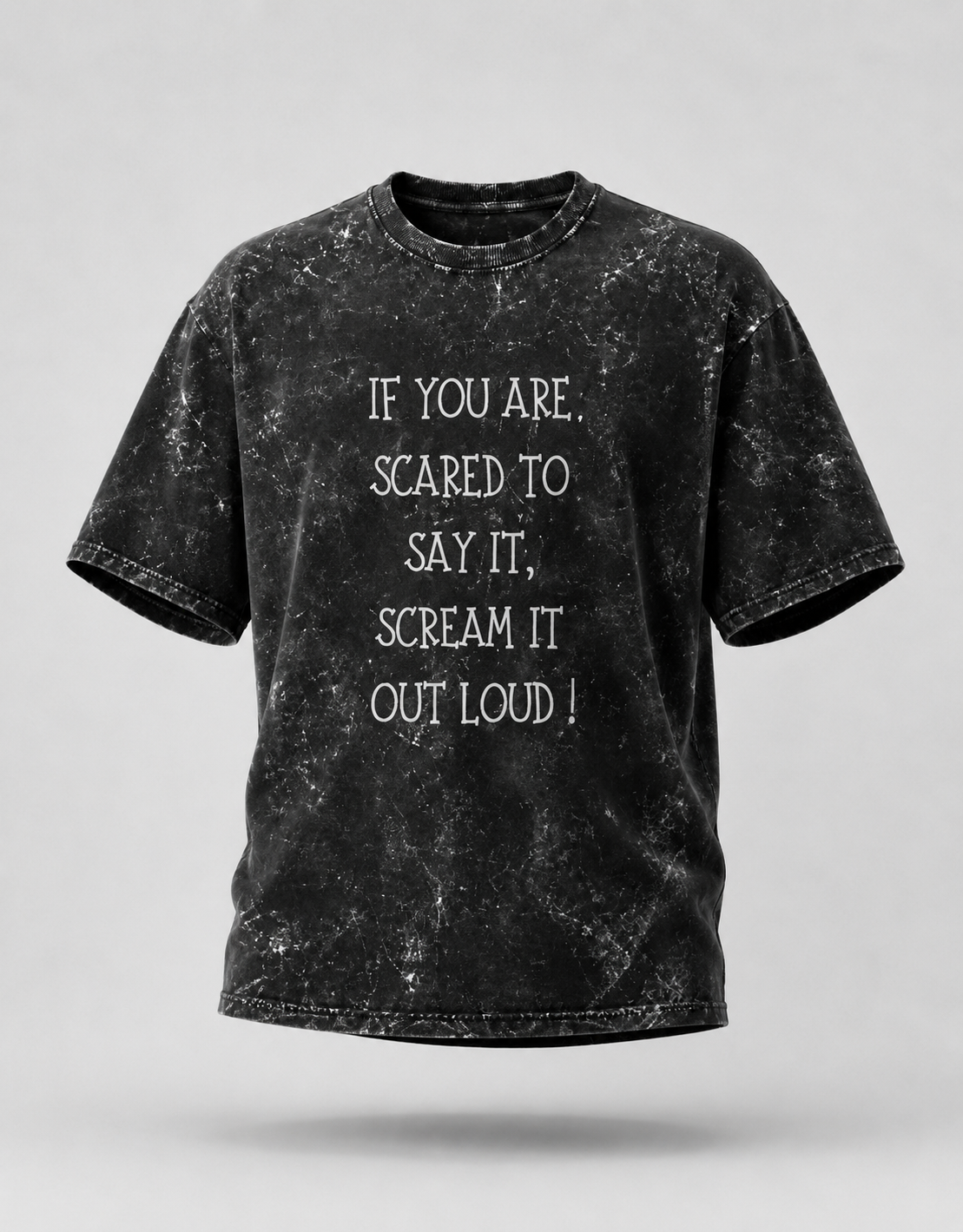 Scream It Out Loud Unisex Acid Washed Oversized T-shirt