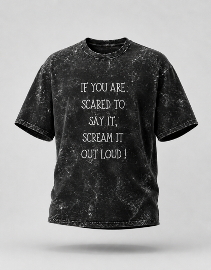Scream It Out Loud Unisex Acid Washed Oversized T-shirt