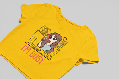 Too busy Crop T-shirt