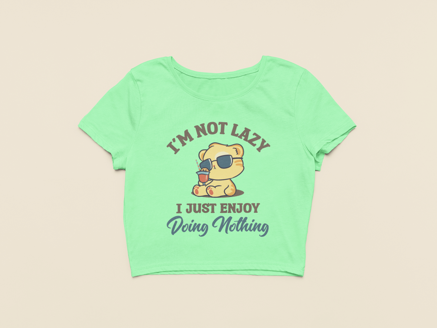 Im not lazy Crop T-shirt