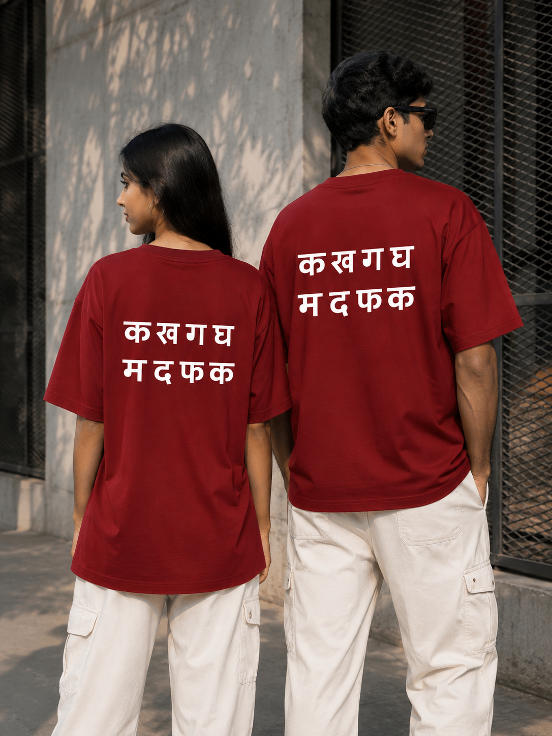 Statement Letters Back Print Oversized T-Shirt