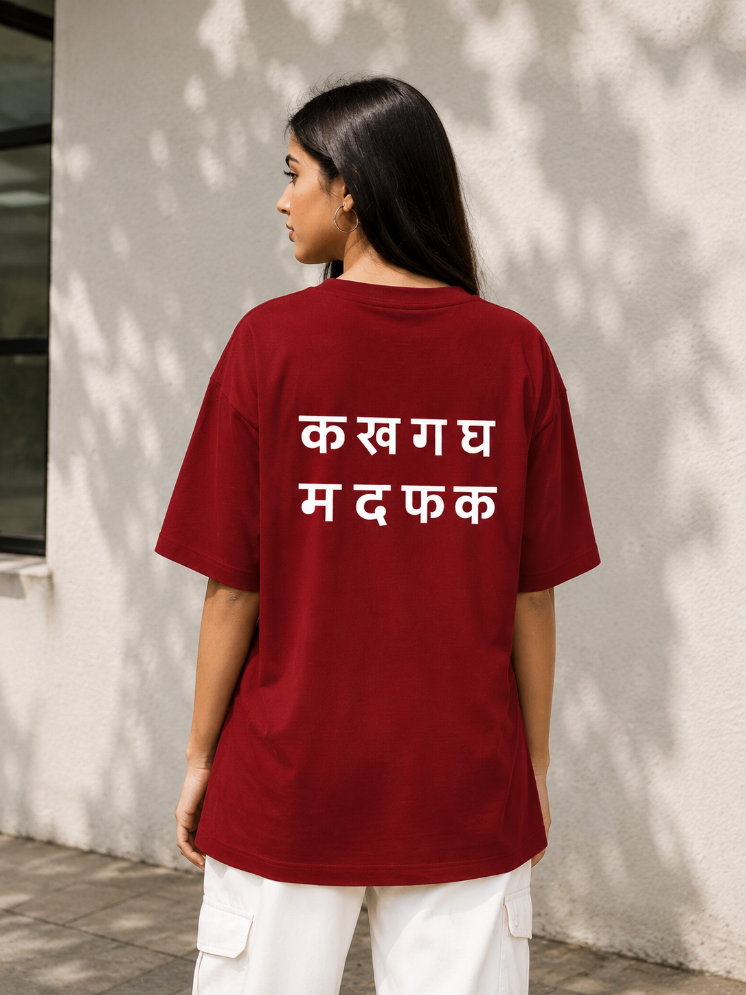 Statement Letters Back Print Oversized T-Shirt