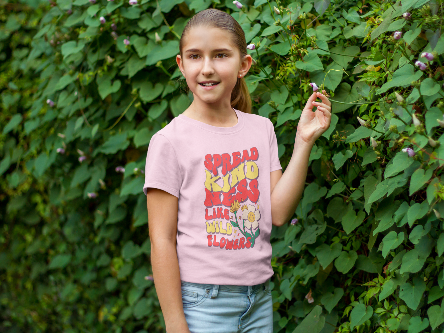 Spread Kindness like Wildflowers Girl's T-shirt