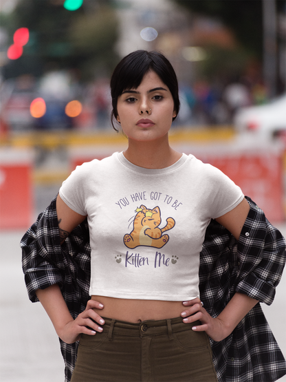 Kitten me Crop T-shirt
