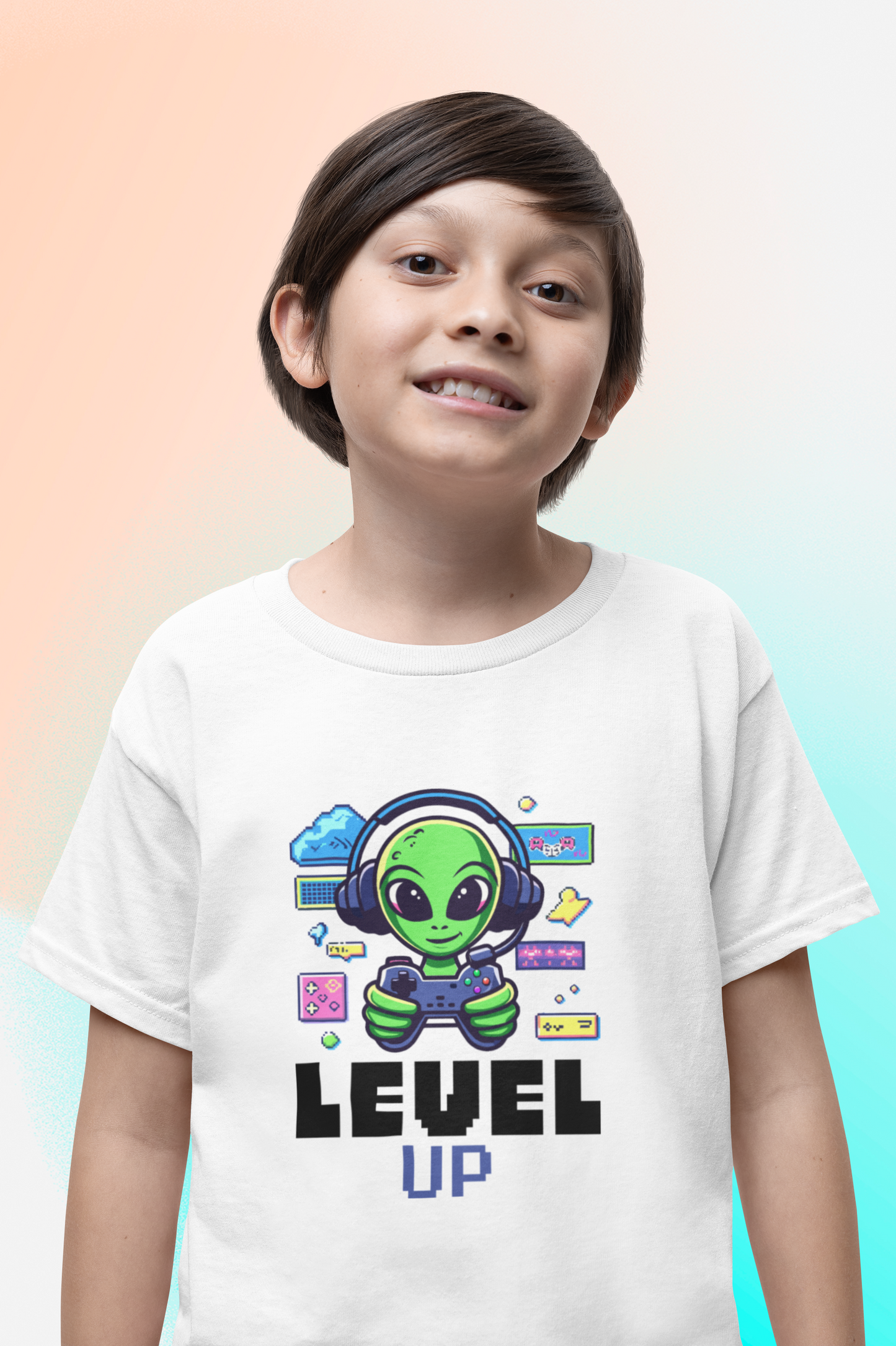Level Up Game Boy's T-shirt