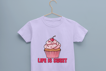 Life is sweet Cupcake Girl's T-shirt