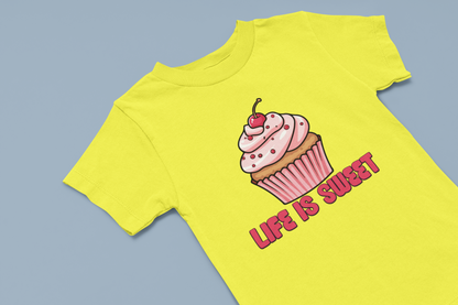 Life is sweet Cupcake Girl's T-shirt