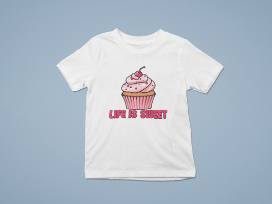 Life is sweet Cupcake Girl's T-shirt