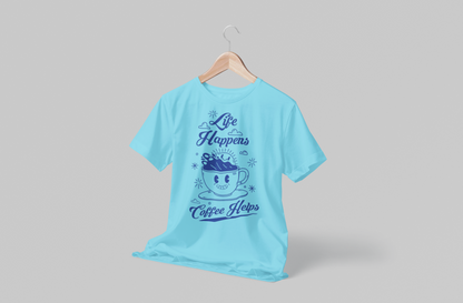 Life happens Coffee helps Oversized T-shirt