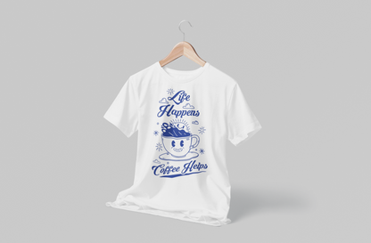 Life happens Coffee helps Oversized T-shirt