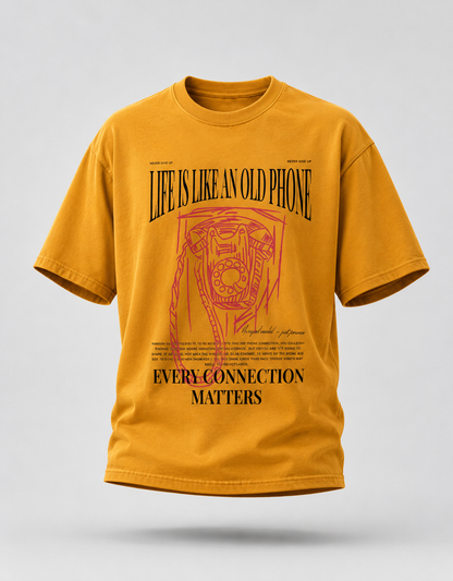 Life is like an Old Phone Unisex Oversized T-Shirt