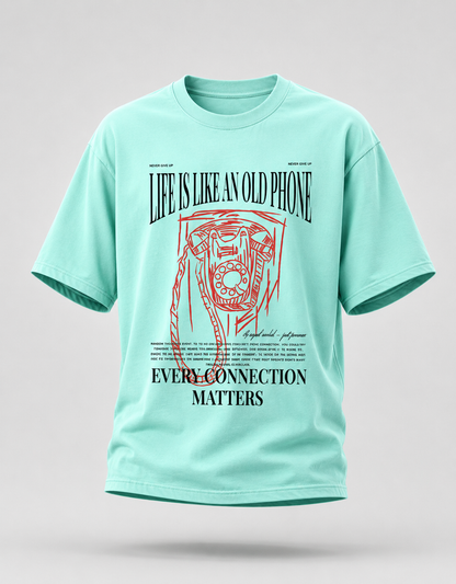 Life is like an Old Phone Unisex Oversized T-Shirt